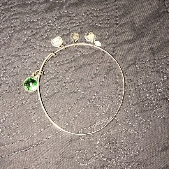 Alex and Ani horseshoe green stone bracelet - Picture 2 of 4